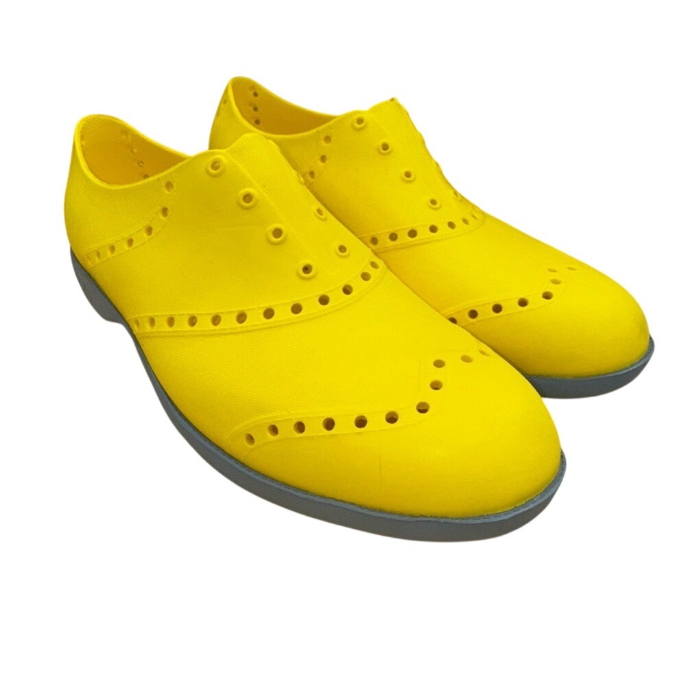 Biion Brights Yellow Perforated Oxford Shoes, Mens Size 9‎ EUC